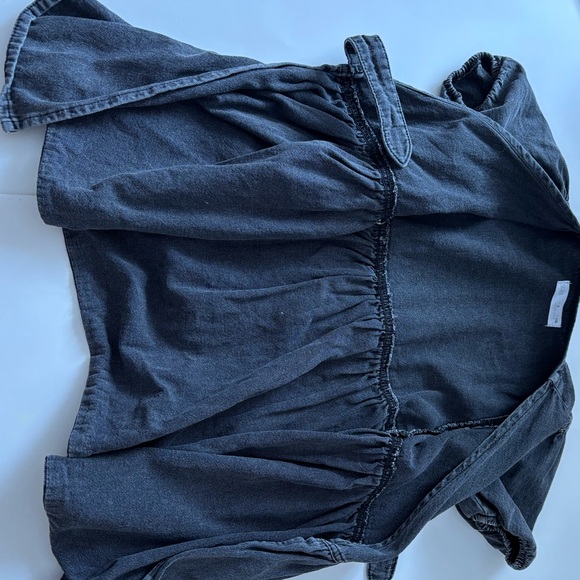 Zara Girl Black Denim Wrap Dress Size 6 EUC - Picture 8 of 8